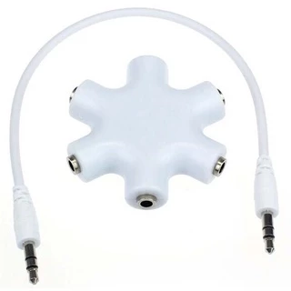 Adaptador P2 Audio 1 Macho Para 2 3 4 5 Feme Fone De Ouvido branco