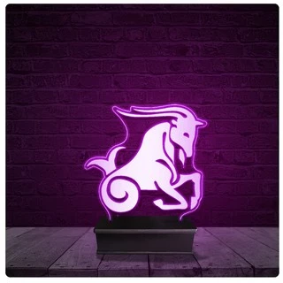 Luminária e Abajur Acrílico Led - Signo Capricórnio 01