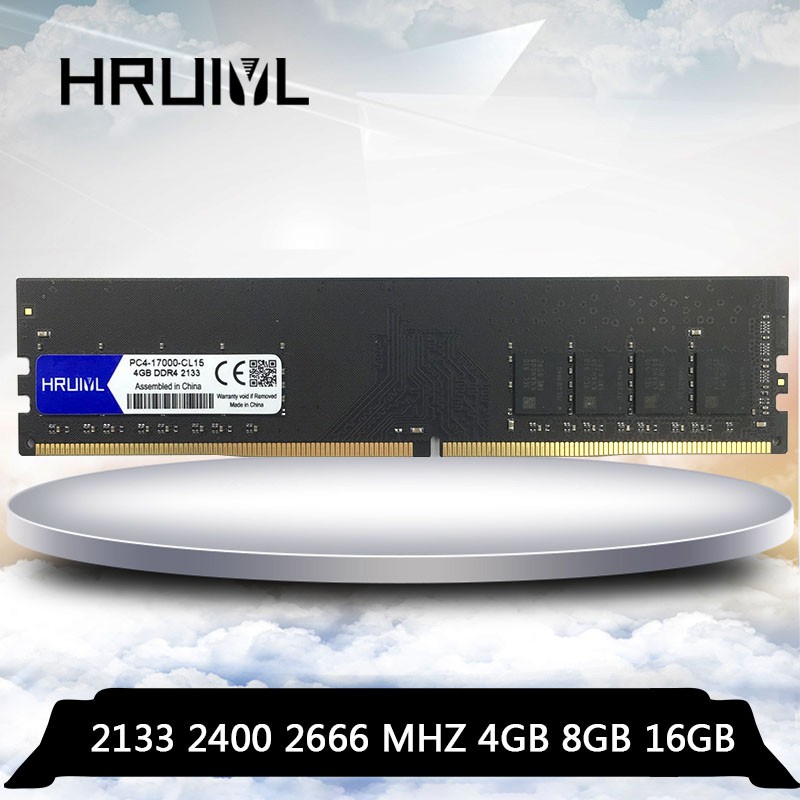 HRUIYL RAM DDR4 4GB 8GB 16GB 4G 8G 16G Memória DDR 4 PC4 2133 2400 266 mhz Placa-Mãe De Mesa