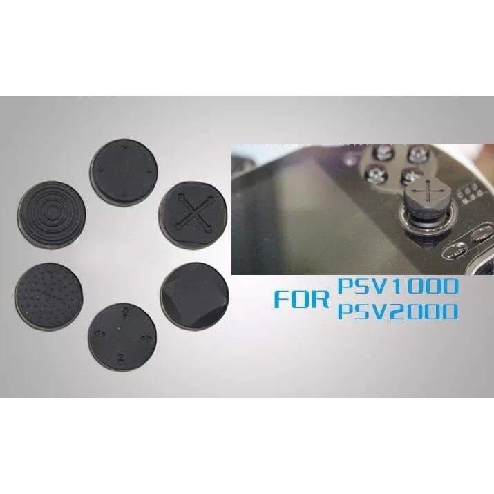 06 Grips Protetores Analógicos Ps Vita Sony 6 Peças - Aleatório