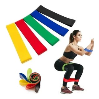 Kit 5 Mini Band Fita Elástica De Resistência Para Academia Exercícios