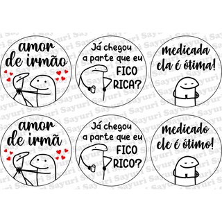 Papel de arroz CORTADO para Bento cake, Mini Bolo, Bolo Marmita com 6  unidades de 9cm - Flork Meme