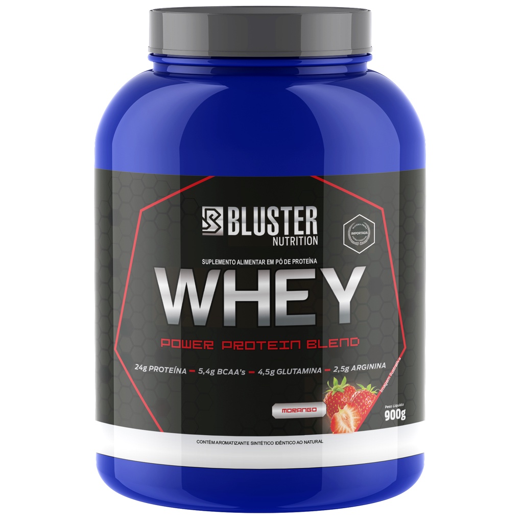 Whey Bluster blend morango 900 g