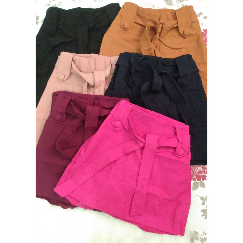 Short saia de store amarrar