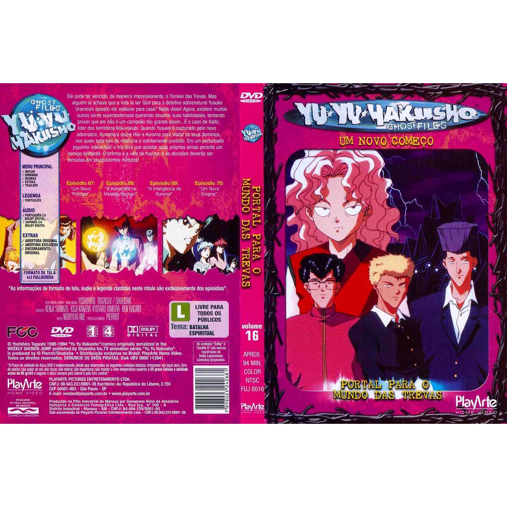 DVD: Yu Yu Hakusho - A Coleção Completa! — Portallos