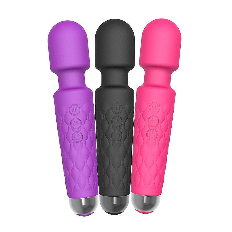 Vibrador Massageador Varinha MÁgica 20 Velocidades Silencioso Masturbador Recarregável Sem 4606