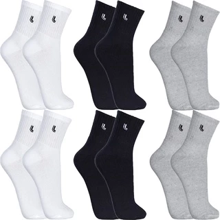 Kit 6 Pares Meias Lupo Cano Médio Alto Longo Masculino Feminina Algodão Original