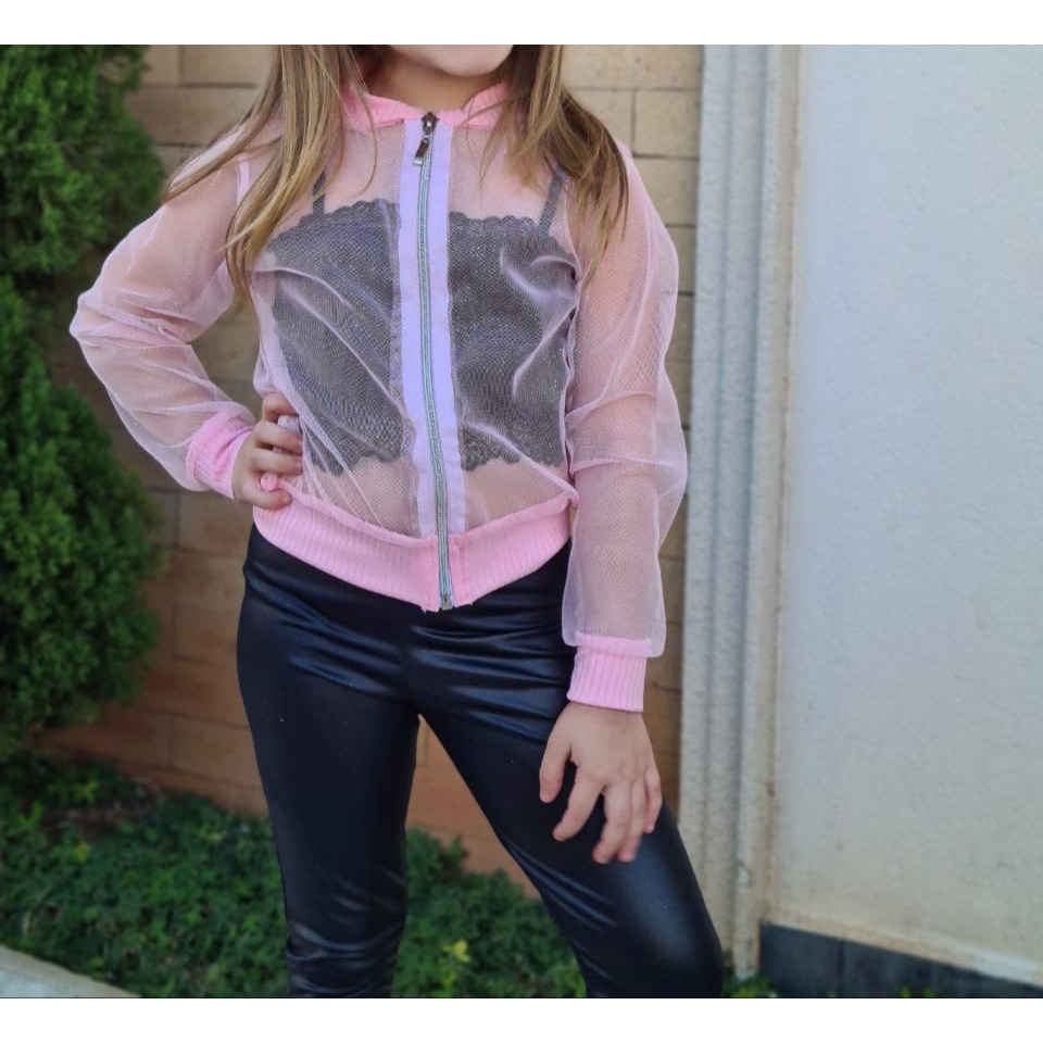 Top jaqueta bomber tule Store Black Friday