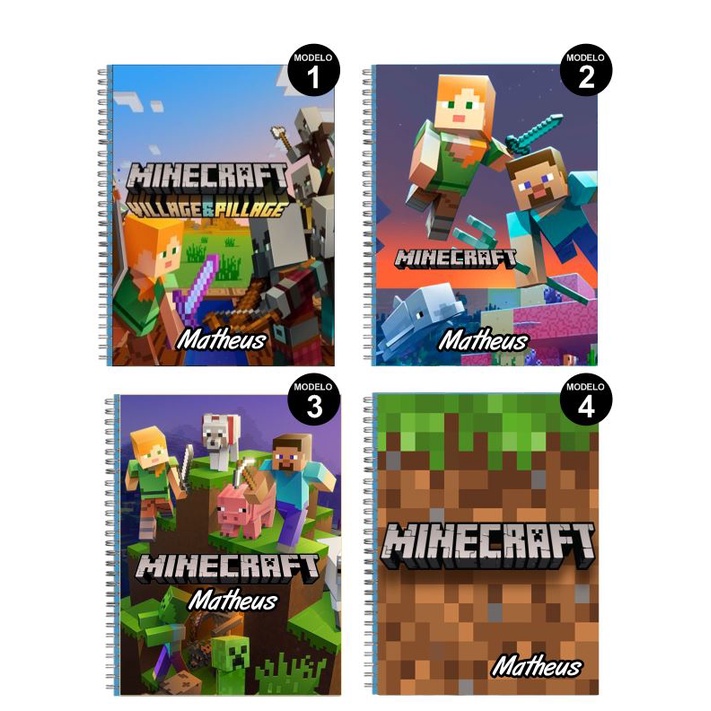 Caderno do geleia minecraft