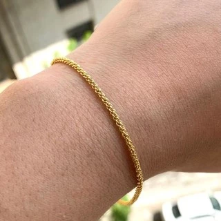 Pulseira De Ouro Masculina Cordão Baiano 2mm Banhada 24k Pulseira Masculina