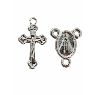 Kit 50 Mini Crucifixos Entremeios Para Fabricar Mini Terço