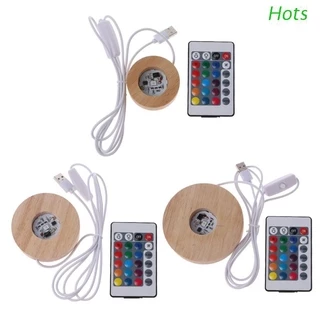 Hots Resina Arte Display Led Base Exibição Ajustável 12 Cores Led Base Vaso Luz Controle Remoto Noite Luz