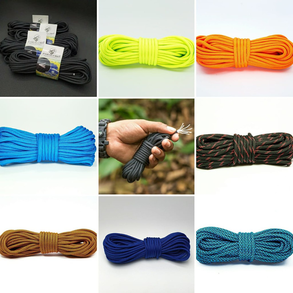 Paracord 550 original espessura 4 mm e 10 metros totais