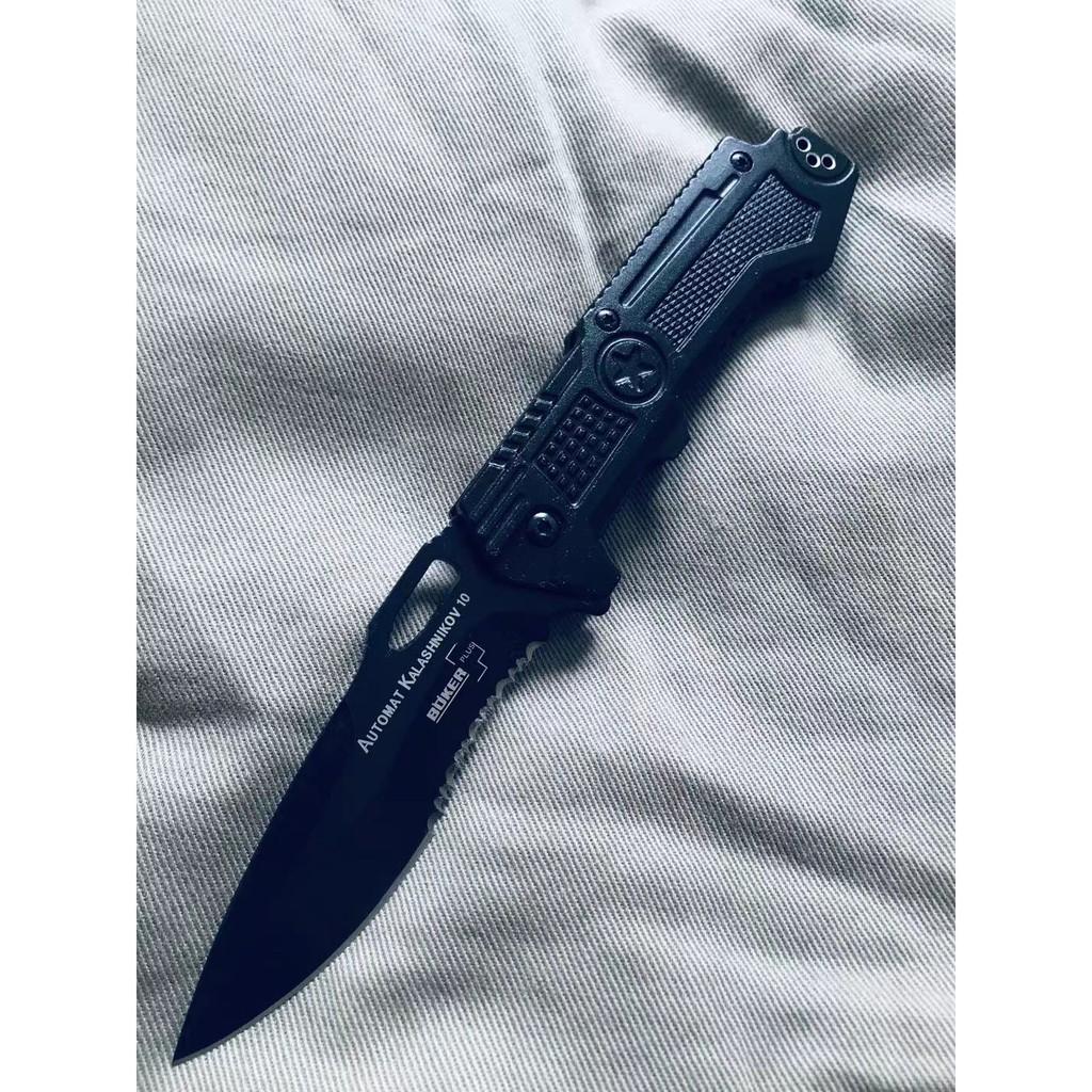 Canivete Tático Militar Semi Automatico Estilo Boker Da1-BLACK