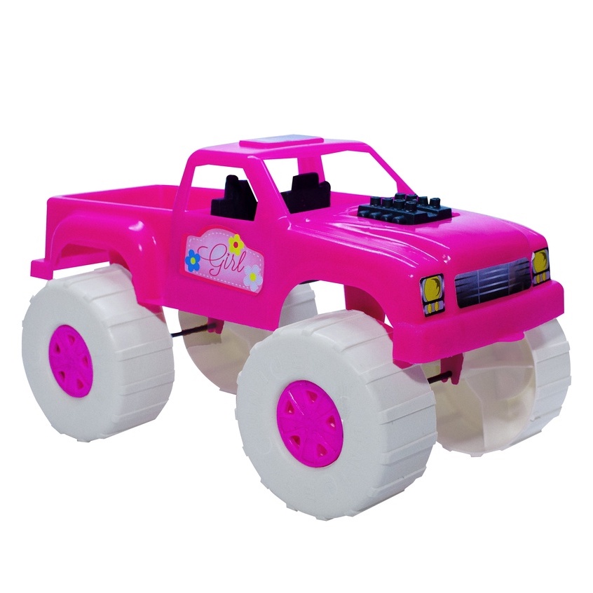 CAMIONETE PICK-UP GIRL - ROSA COM RODAS BRANCAS | Shopee Brasil