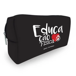Necessaire Estojo Bolsa de Mão Necessaire de Viagem - Educação Fisica Personalizada com Nome
