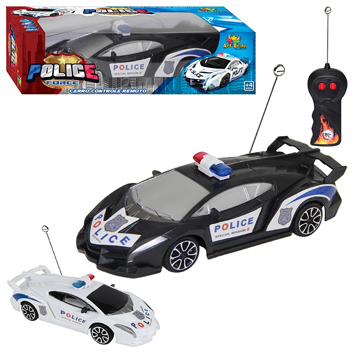 Carro Controle Remoto Cks Toys Polícia Abre Portas - 26 Centímetros -  Recarregável