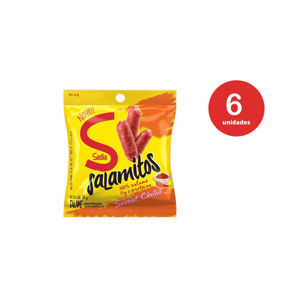 Salamito Sadia Snack Sweet Chili 36g, Salame