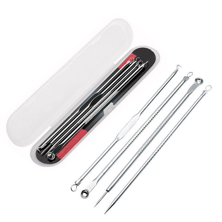 Removedor Inox De Cravo Kit 4 Agulhas -tira Espinha Cravos | Shopee Brasil