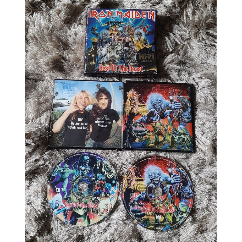 Autografado por Steve Harris) Cd box duplo Importado EUA Iron