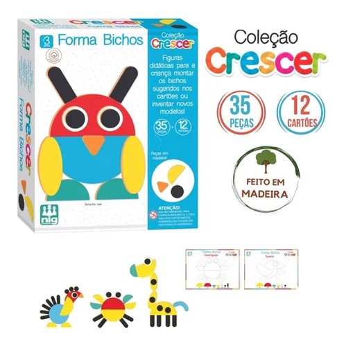 Kit 2 Jogos Infantil Cadê O Bicho? + Forma Bichos Nig no Shoptime