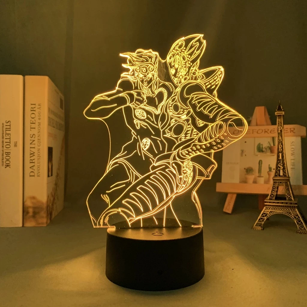 Lâmpada 3d Anime JoJo Bizarre Adventure Para Decoração Do Quarto Presente De Aniversário Luz Him JoJos Aventura Levou