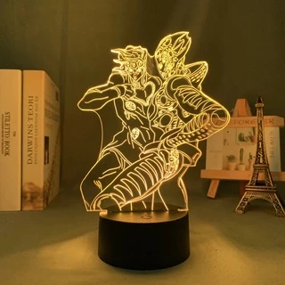 Lâmpada 3d Anime JoJo Bizarre Adventure Para Decoração Do Quarto Presente De Aniversário Luz Him JoJos Aventura Levou