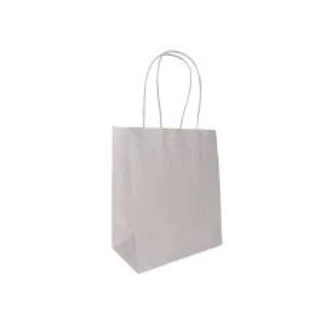 Sacola de Papel Kraft Branca 13,5 X 8 X 16 cm