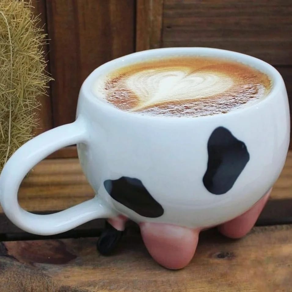Caneca 3D VAQUINHA 350Ml - Café Chá Xícara Vaca Animal Fazendinha ...