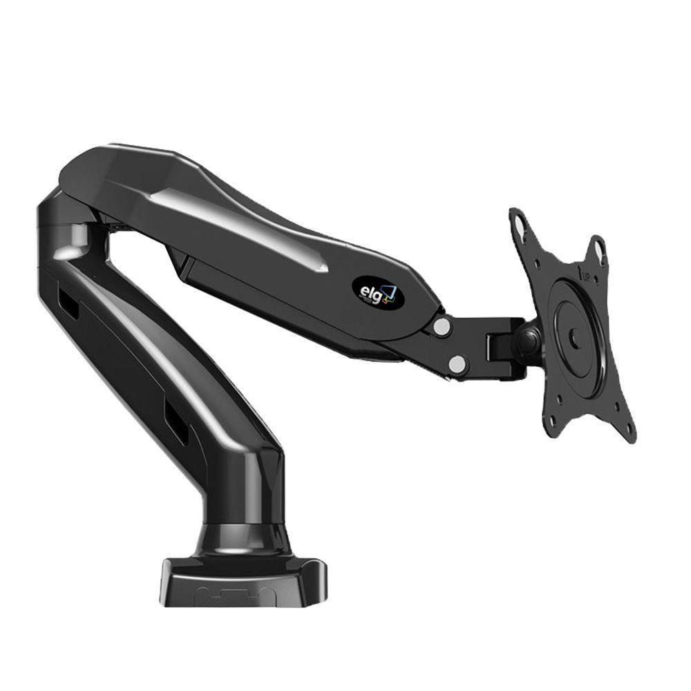 Suporte Articulado de Mesa com Pistão a Gás para Monitor de 17” a 27” F80N Preto ELG
