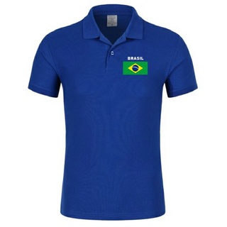 Camisa Brasil Gola Polo Seleção Brasileira Branca Azul Preta