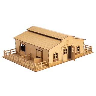 Mini Estábulo Brinquedo Fazendinha Mdf Cru