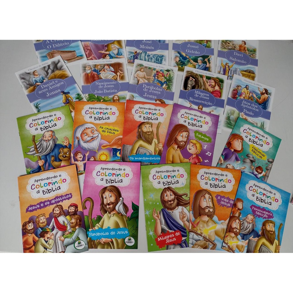 LIVRO COLORINDO HISTORIAS DA BIBLIA - Colortec Papelaria - Material Escolar  Online