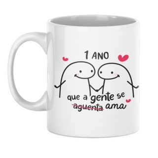 Caneca Cerâmica Florks Meme Dia dos Namorados Já Faz Uns Anos Que a Gente  Se Atura - 325ml no Shoptime