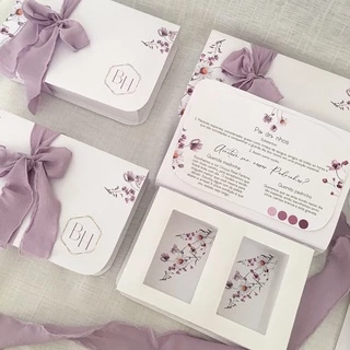 Caixa padrinhos de casamento lavanda
