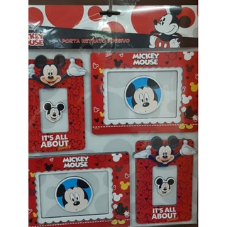 Porta Retrato Adesivo Mickey Com 4