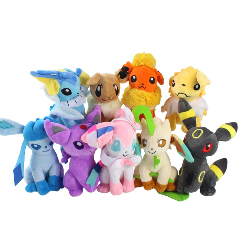 Pelucia Eevee Boneco Pokemon Vaporeon Espeon Flareon Umbreon