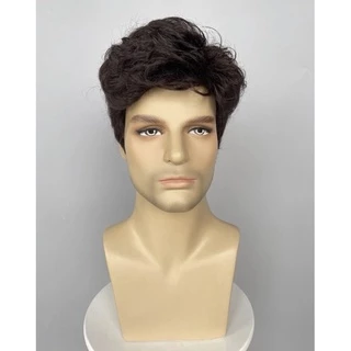 Peruca masculina castanho