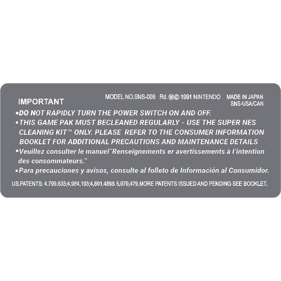 Label Traseira com Tinta UV Laminada para Cartucho Super Nintendo, N64, Mega Drive e Master system