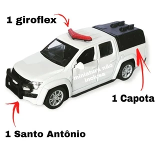Miniatura Para choque Acessório pickup diecast escala 1/43 capota é giroflex