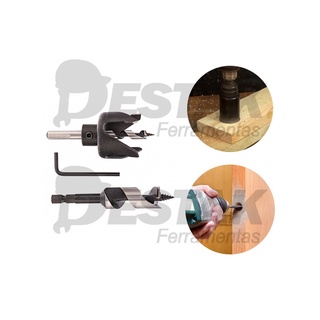 Kit De Instalação Para Fechadura Gabarito Com 2 Brocas 22 X 48 MM//MTX