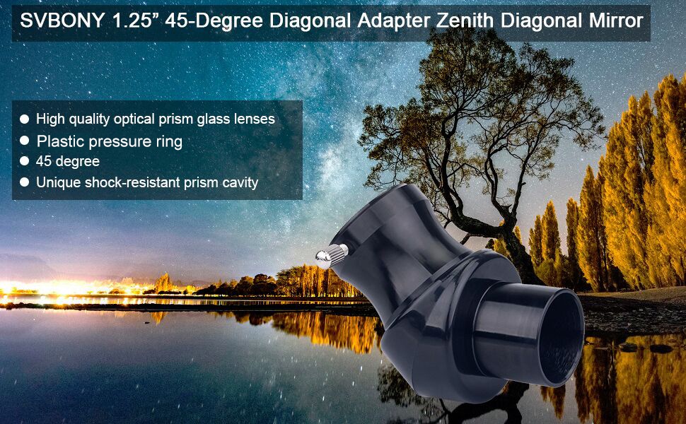 SVBONY Espelho Zenith 1,25 Polegadas 45 Graus Diagonal Para Telescópio ...