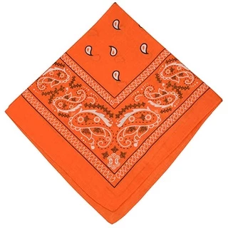 Bandana Lenço Estampado 100% Poliester - Laranja