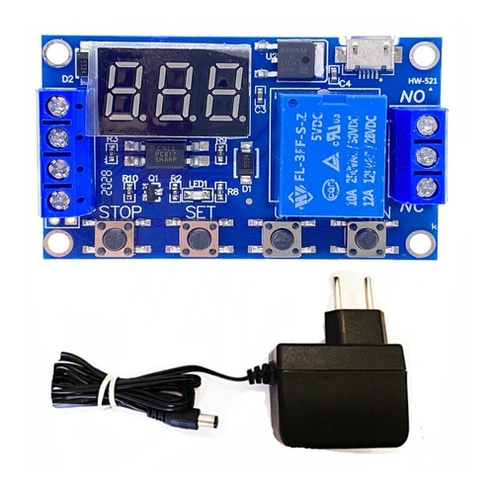 Relé Temporizador Digital Ajustável Delay Timer para Chocadeira e Usos em  Geral