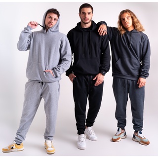 Kit 3 Calças Jogger de Moletom Grosso Flanelado Academia Treino Barato