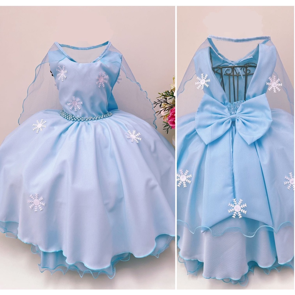 Vestido de best sale festa frozen