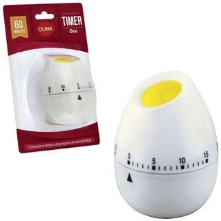 Timer Para Cozinha Formato Ovo 60 Minutos- Clink-CK4715