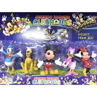 Kit com 5 Personagens Turma do Mickey Minnie Pato Donalt Club House
