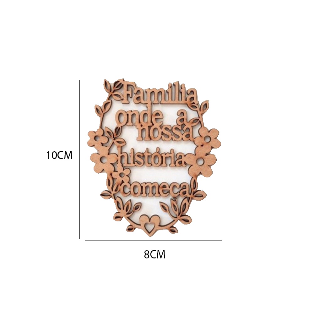 Aplique Recorte Laser Mdf Cru - Kit Cabeleireiro