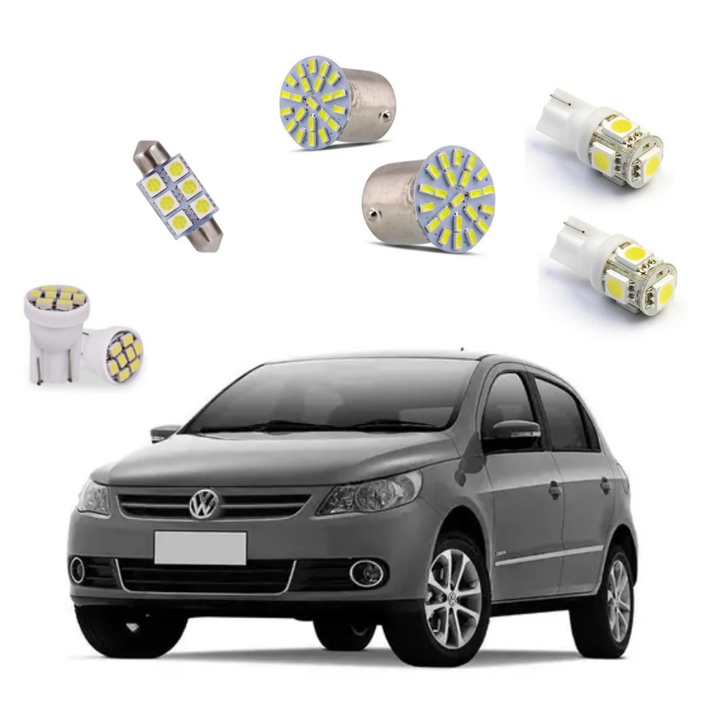 Kit Lampada Led Gol G5 G6 Ré Teto Placa Farolete | Shopee Brasil
